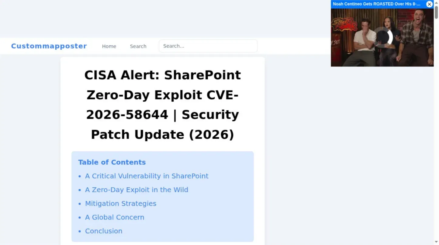 The landing page after the redirect from opnameinvullen.com. Screenshot from 12.10.2026, 06:28:41 UTC. The video ad documents advertising at