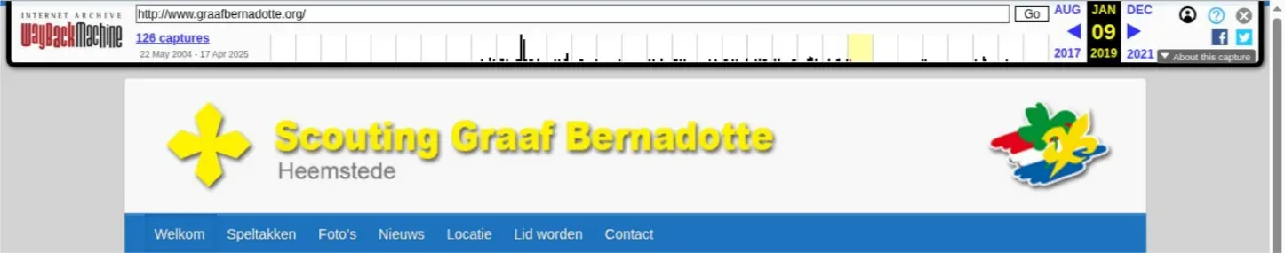 The historical site's title in the archive from 09.01.2019; screenshot at 06:29:31 UTC. The image was cropped without identifiable images of